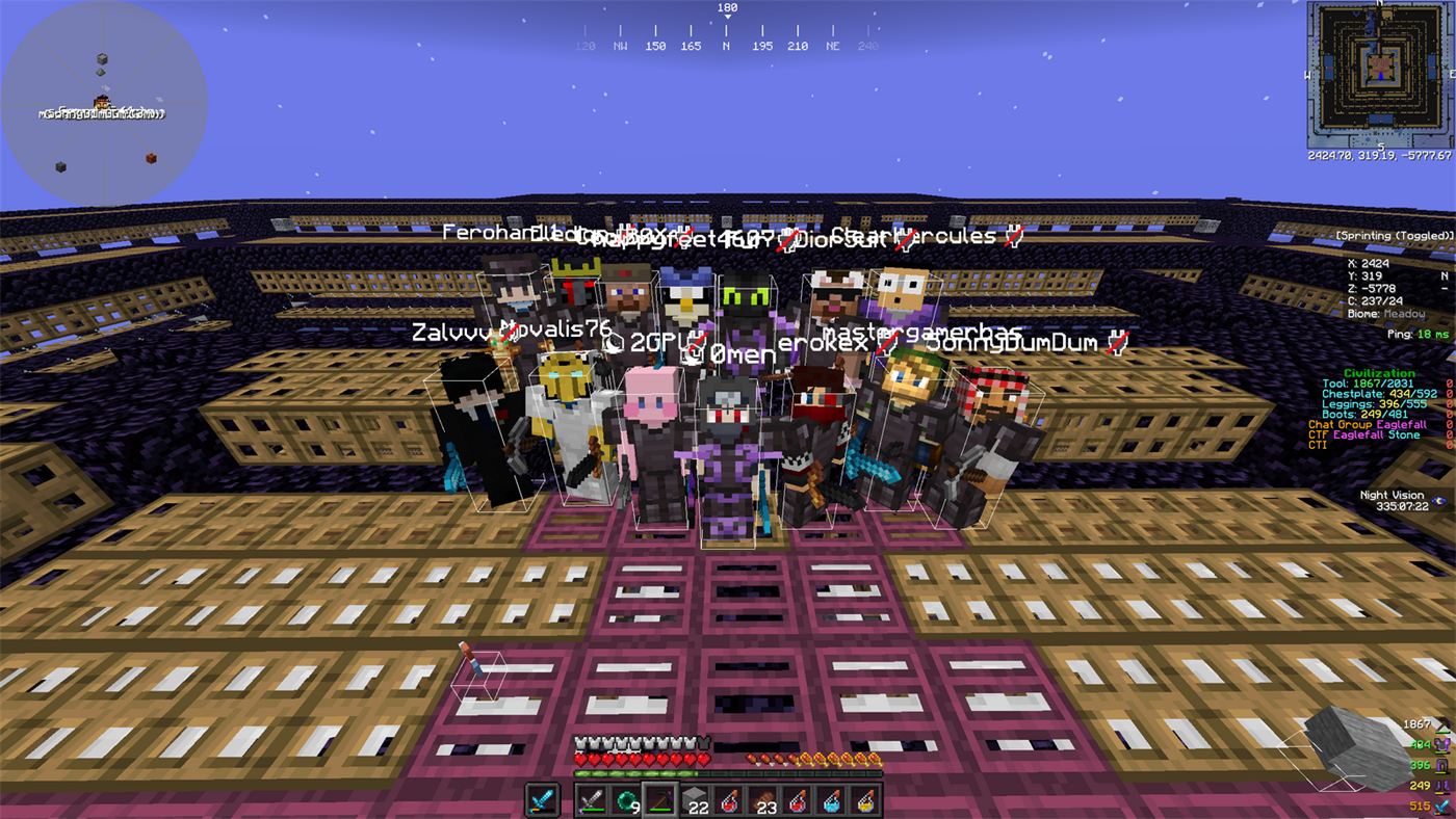 Chiraq and Eryos forces on top of the disabled SPQR vault, 17 October.