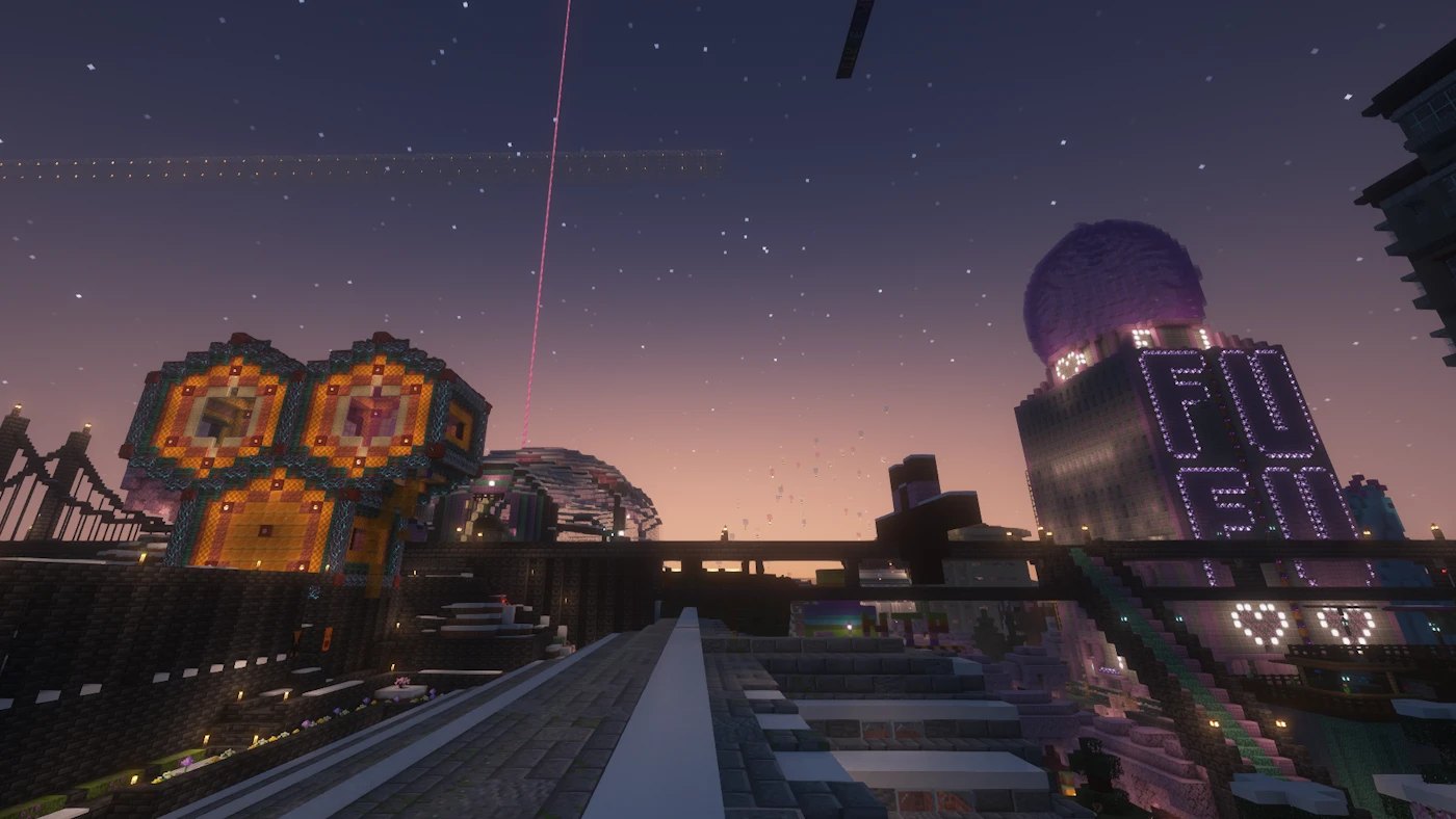 Mosskow, capital of the Fempire Union, at dusk. Officials say the factory is somewhere in this picture, and that the line is not.